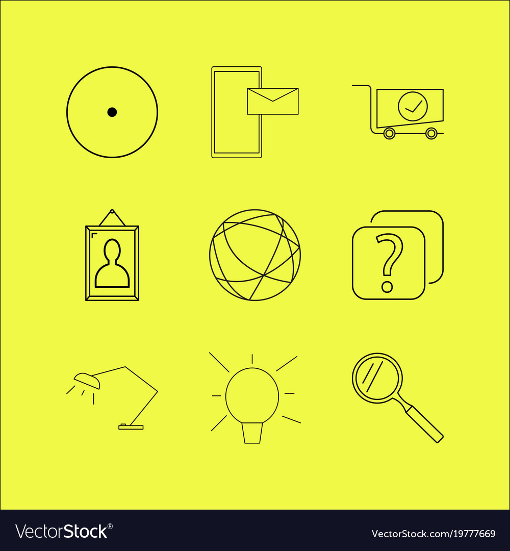 Web linear icon set simple outline icons