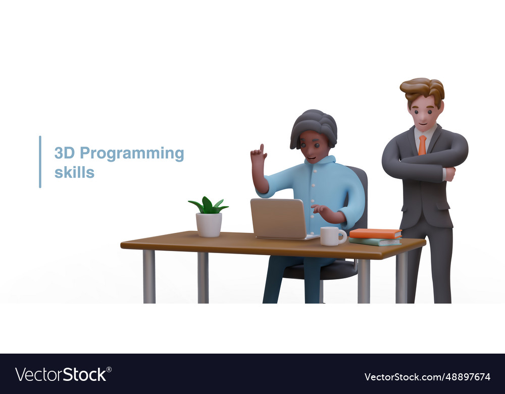 3d programming skills concept professional vector image 3d programming skills concept professional