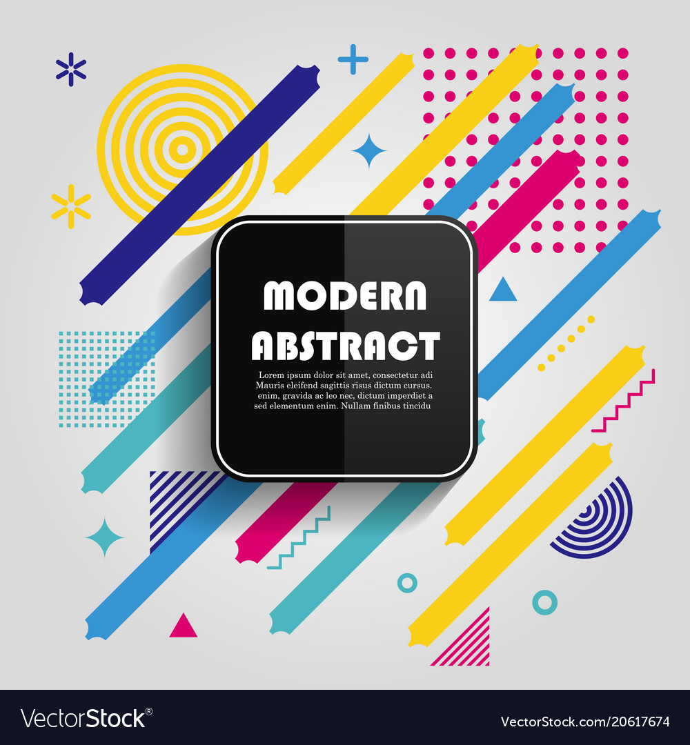 Abstract colorful geometric pattern design vector image Abstract colorful geometric pattern design