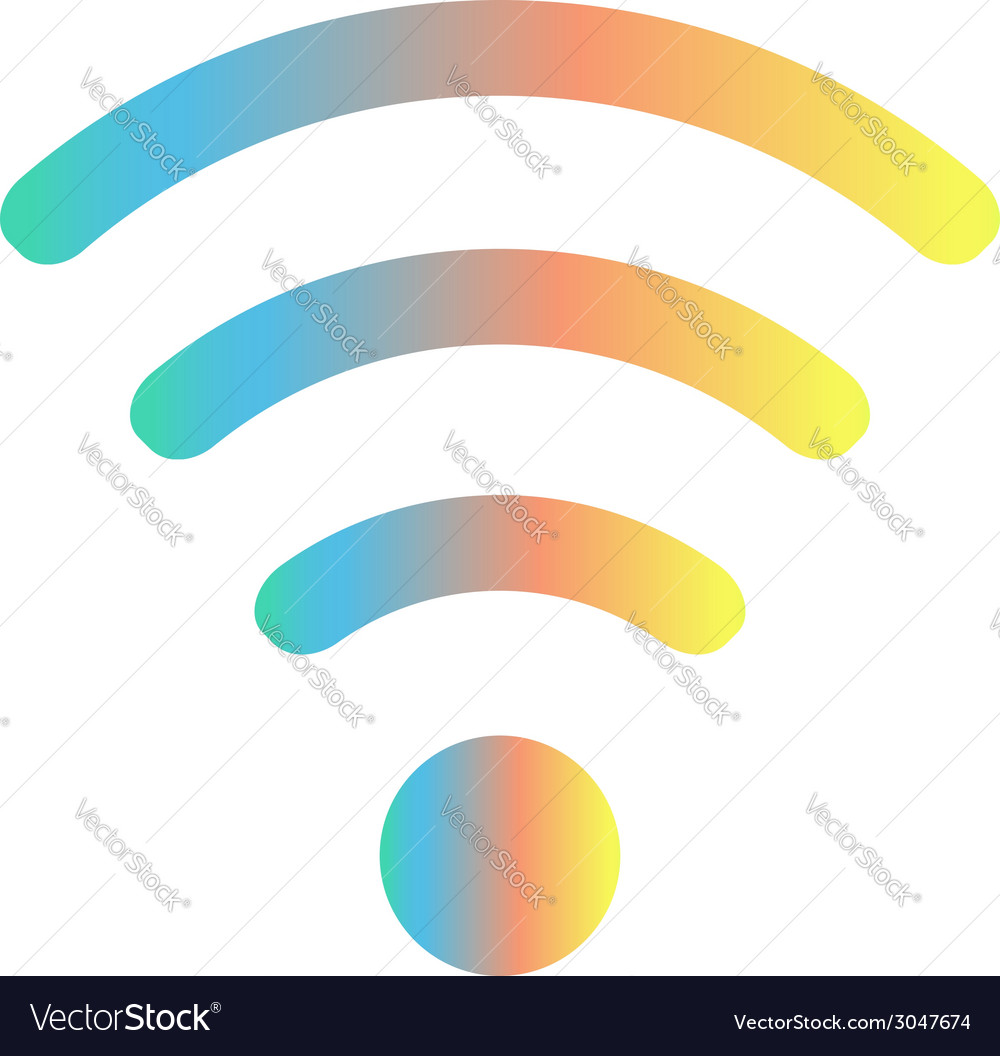 Farbiges Wifi-Symbol