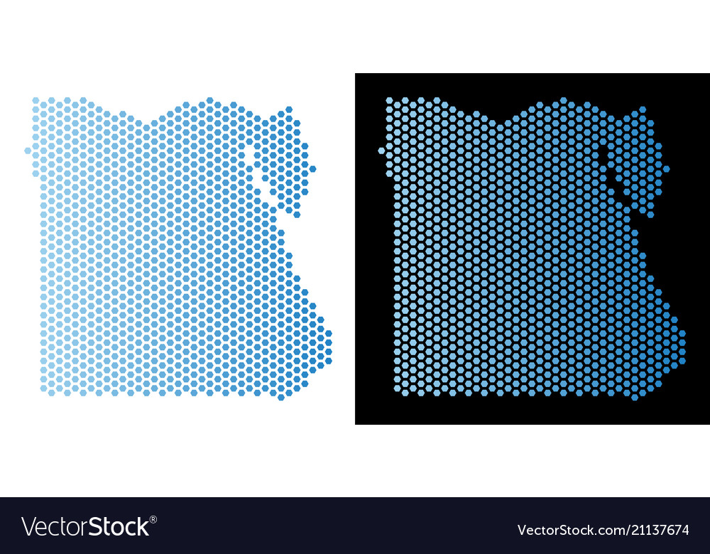 Egypt map honeycomb mosaic