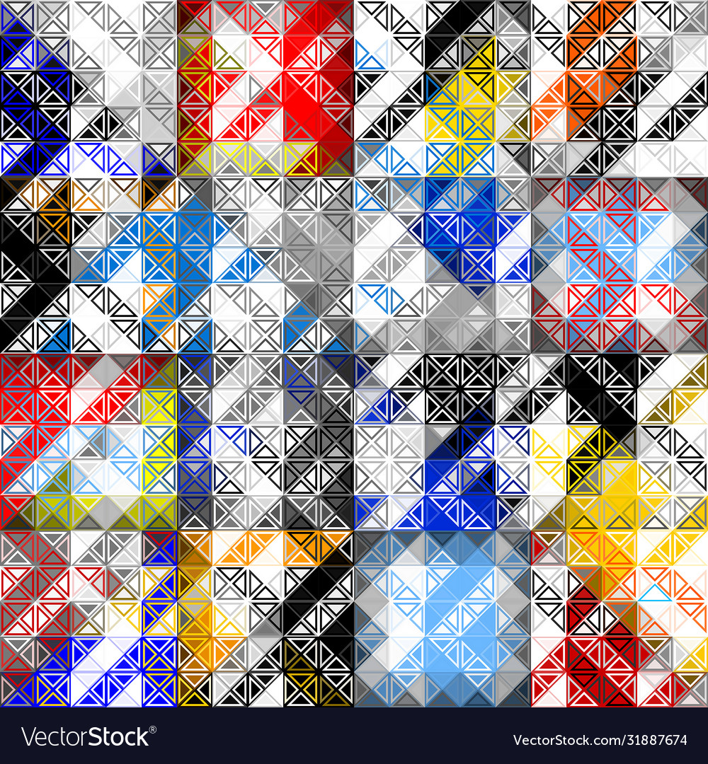 Geometric abstract pattern in low poly style vector image Geometric abstract pattern in low poly style