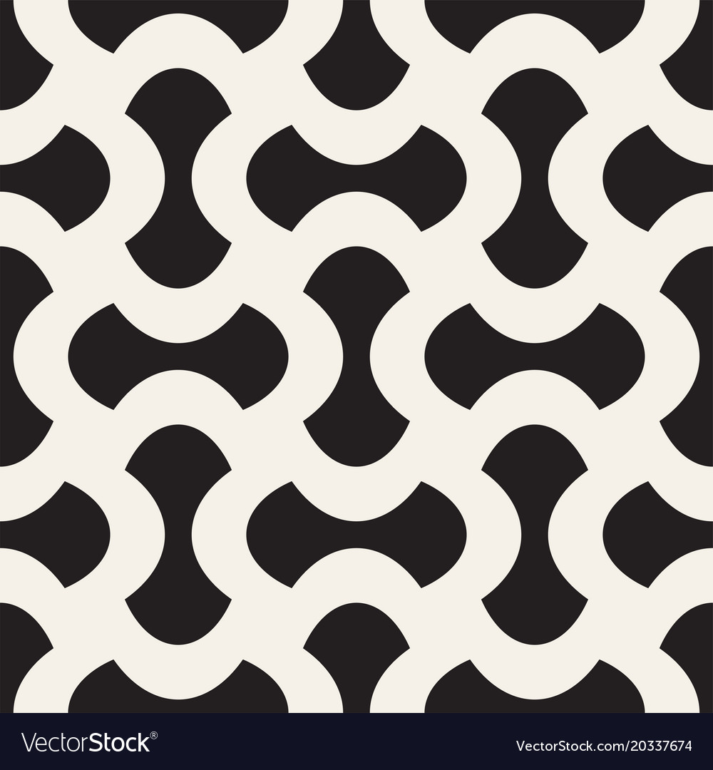 Geometric seamless pattern with curved