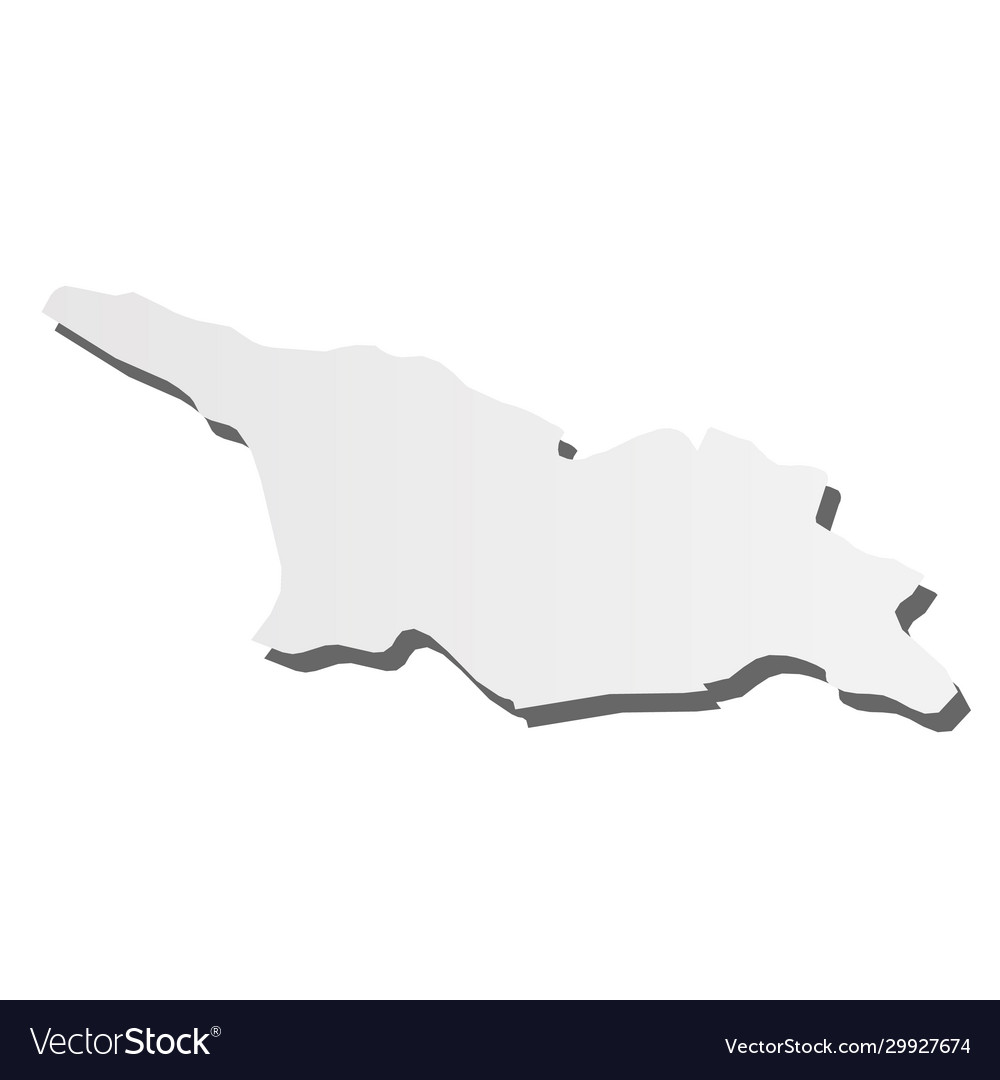 Georgia - grey silhouette map country