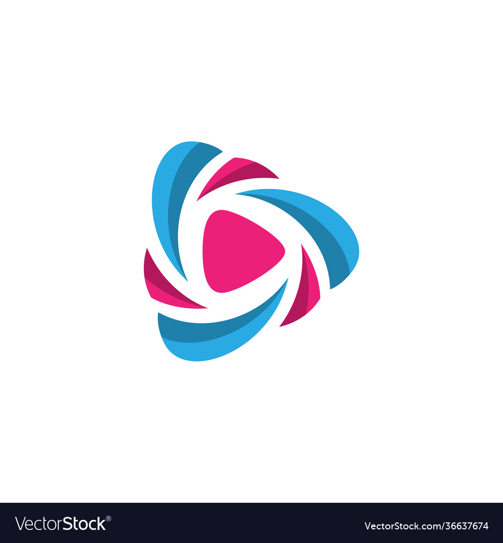 Modern and creative play icon button circle style