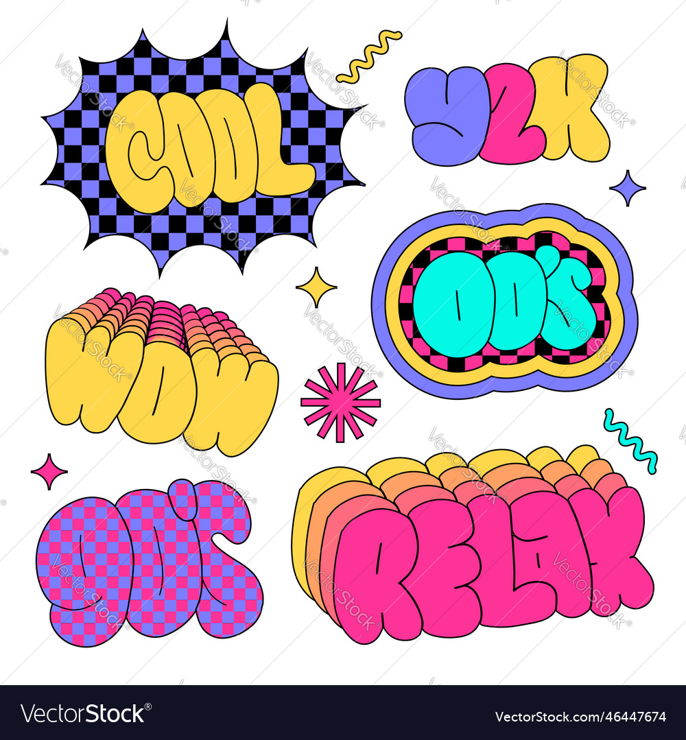 popular-90s-words-retro-lettering-sticker-set-vector-image
