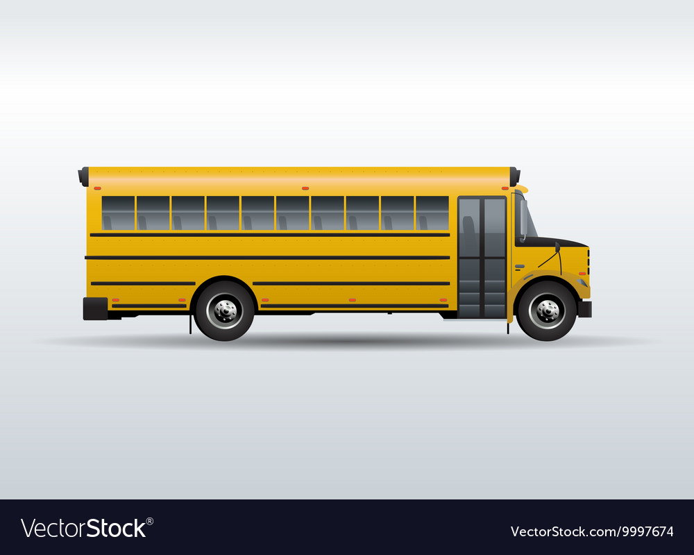 School bus isolated on white background Royalty Free Vector