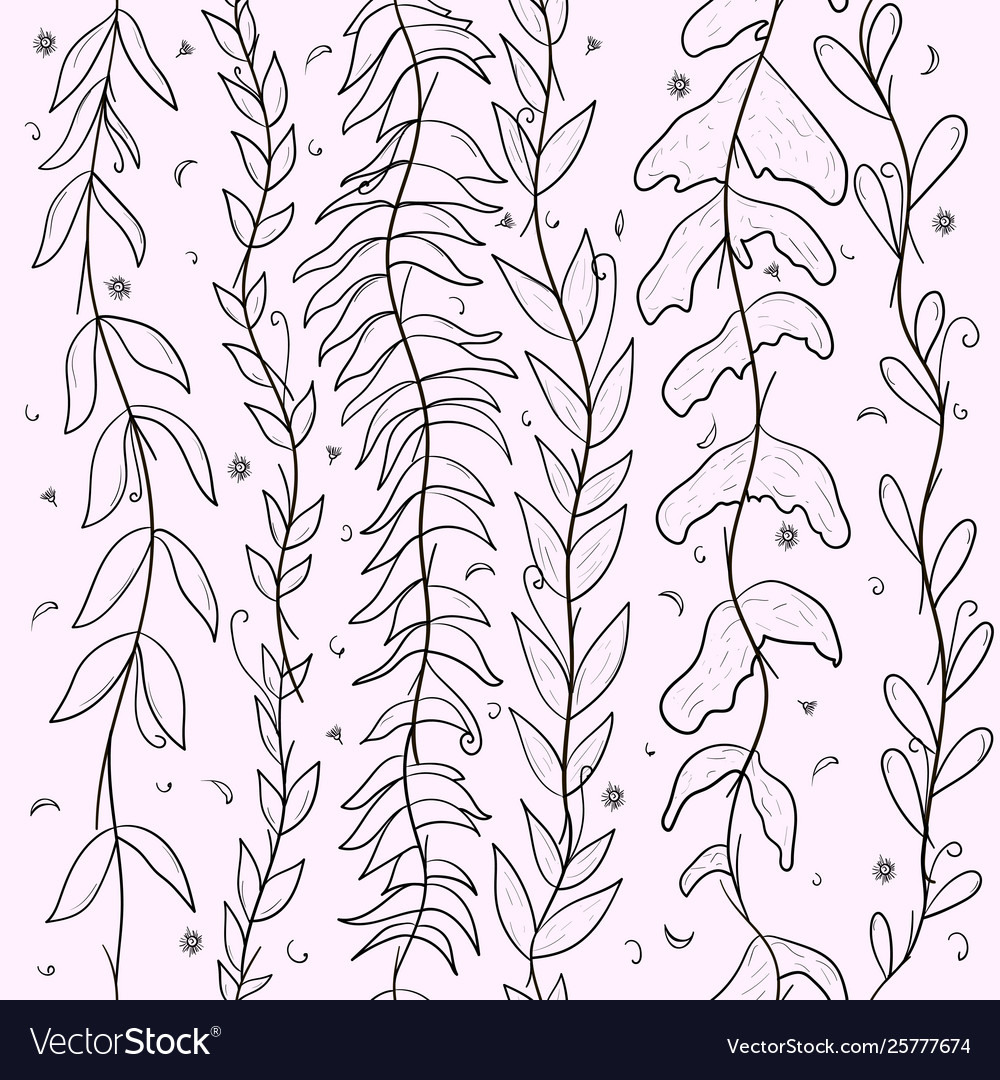 Seamless pattern background branches