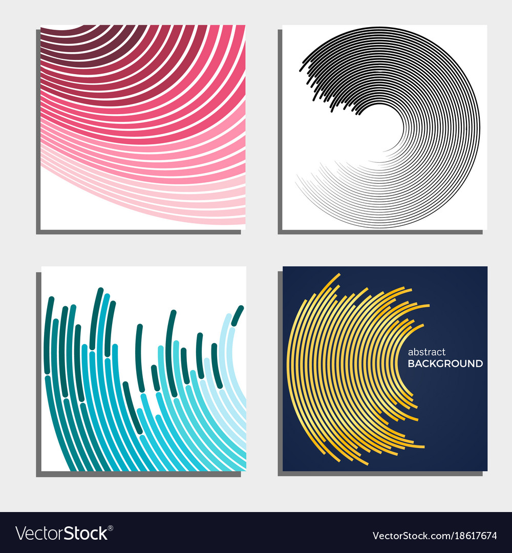 Set of four beautiful abstract backgrounds Vector Image