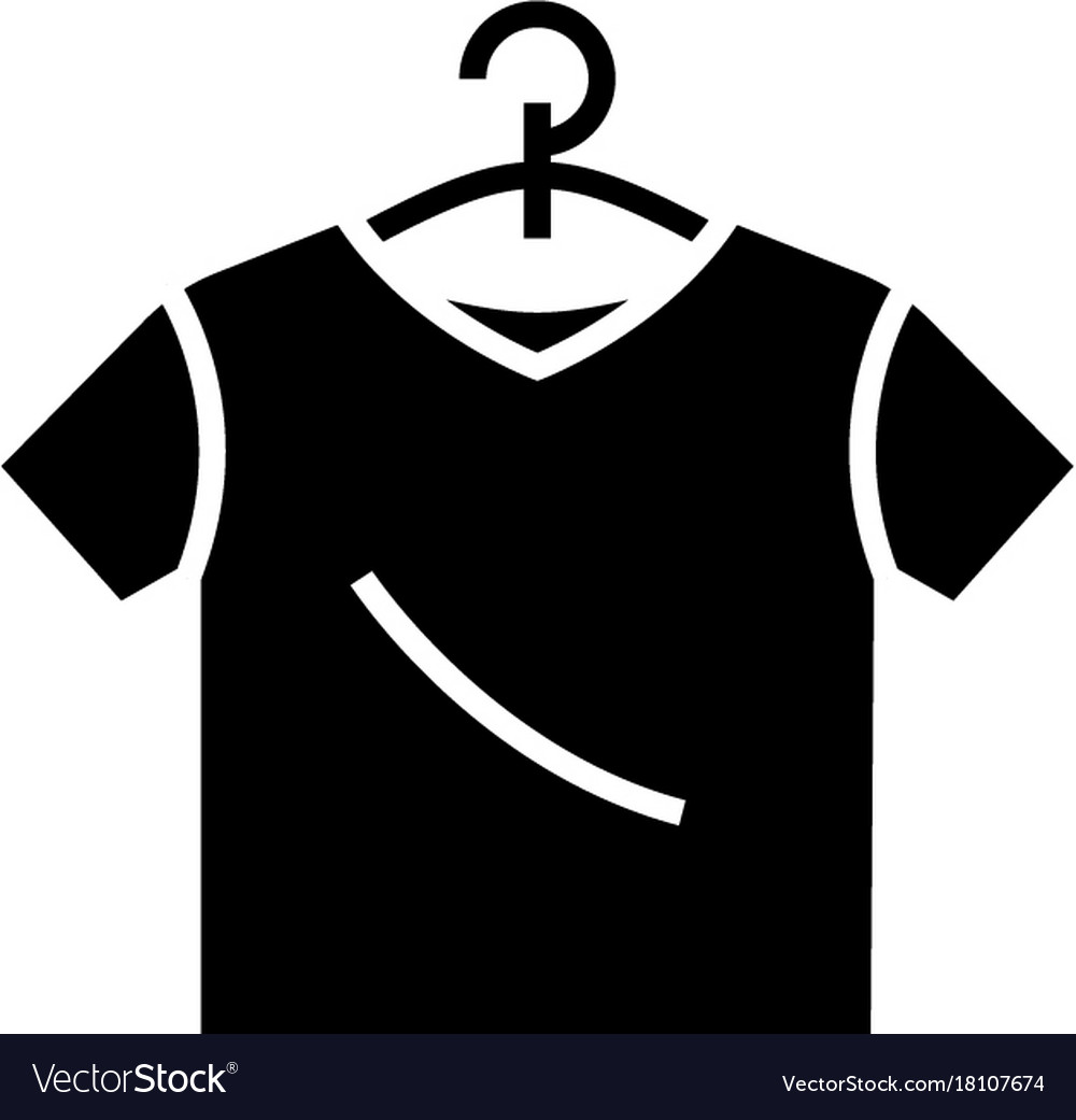 T-shirt icon black sign