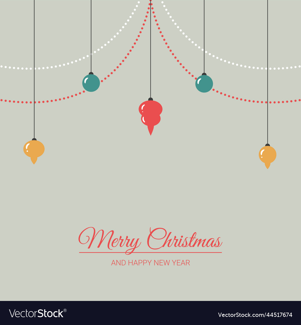 Text merry christmas and happy new year christmas Vector Image