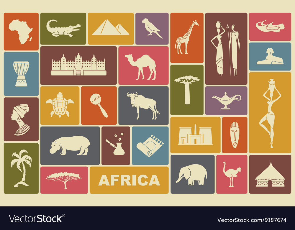 Traditionelle Symbole von Afrika