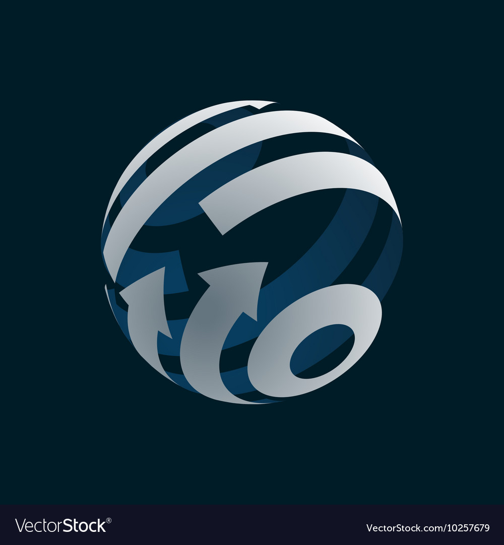 Abstract globe logo element Royalty Free Vector Image