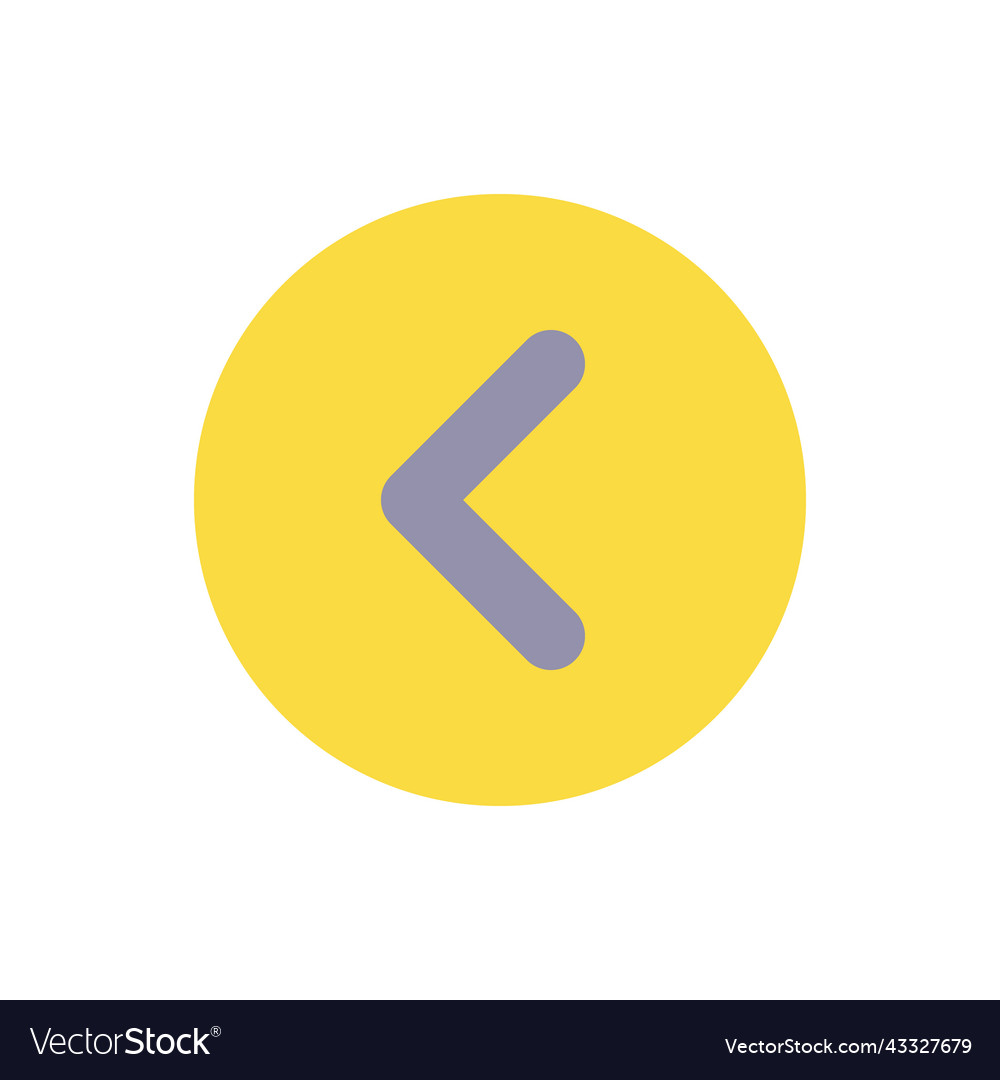 Arrow left button flat color ui icon