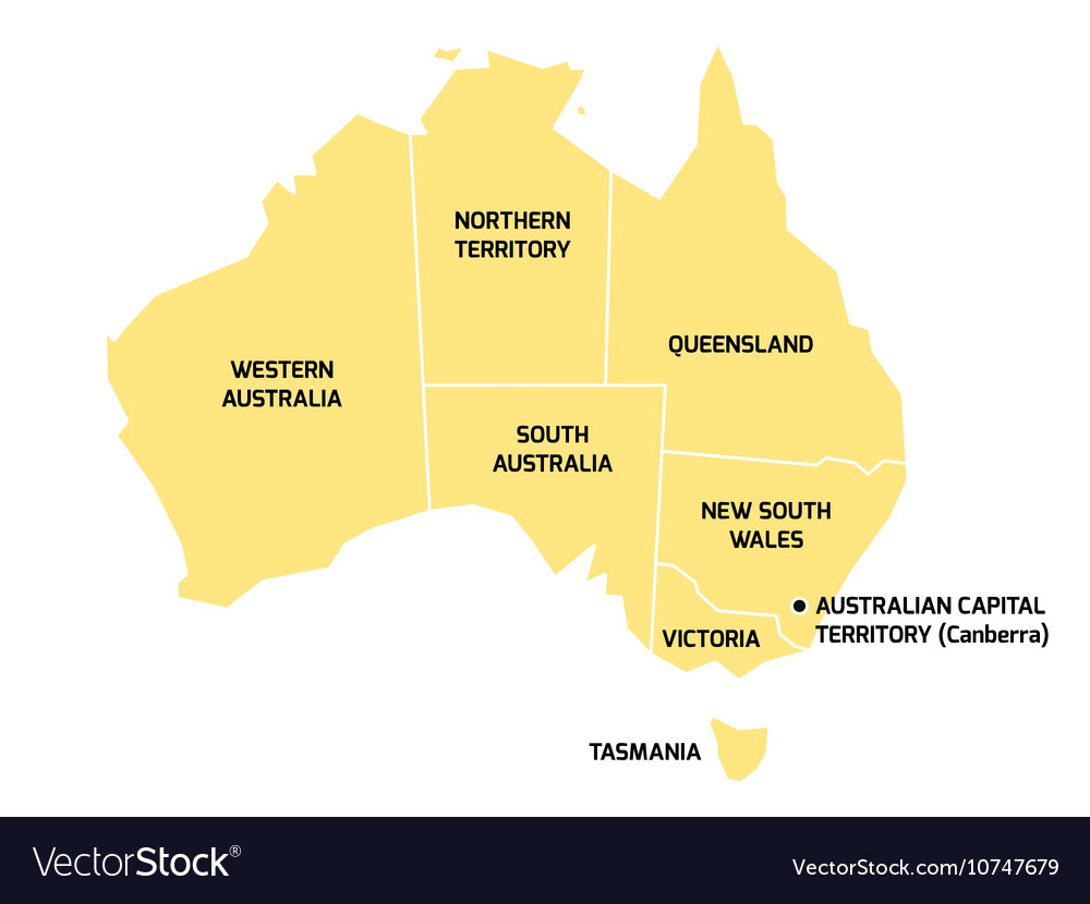 Australia map with states territories Vector Image