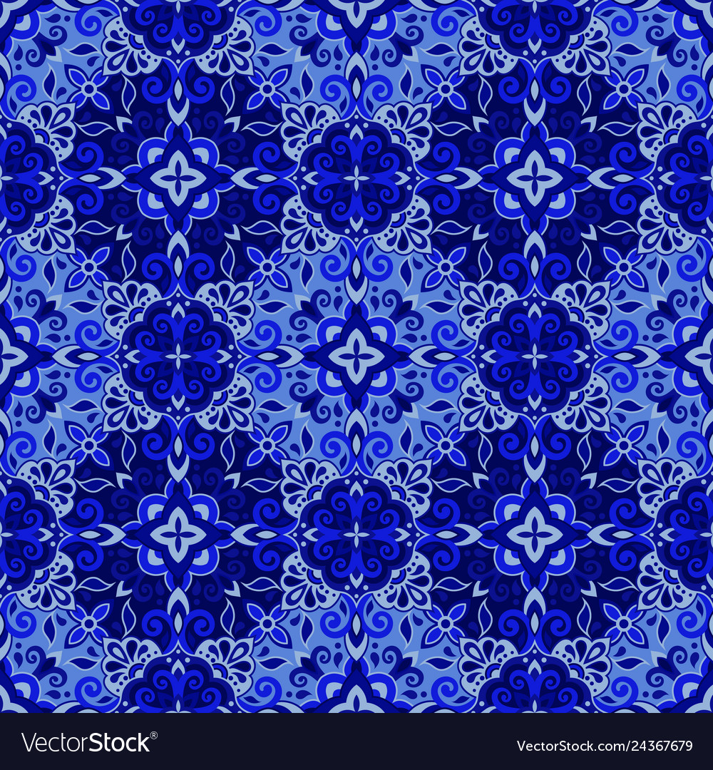 Azulejos tile seamless pattern