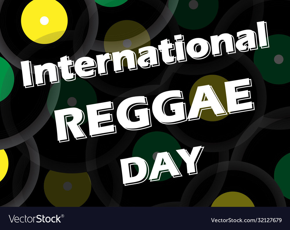 Banner for international reggae day annually