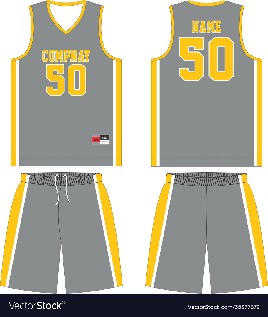 Download Basketball Uniform Mockup Template Design Vector Image