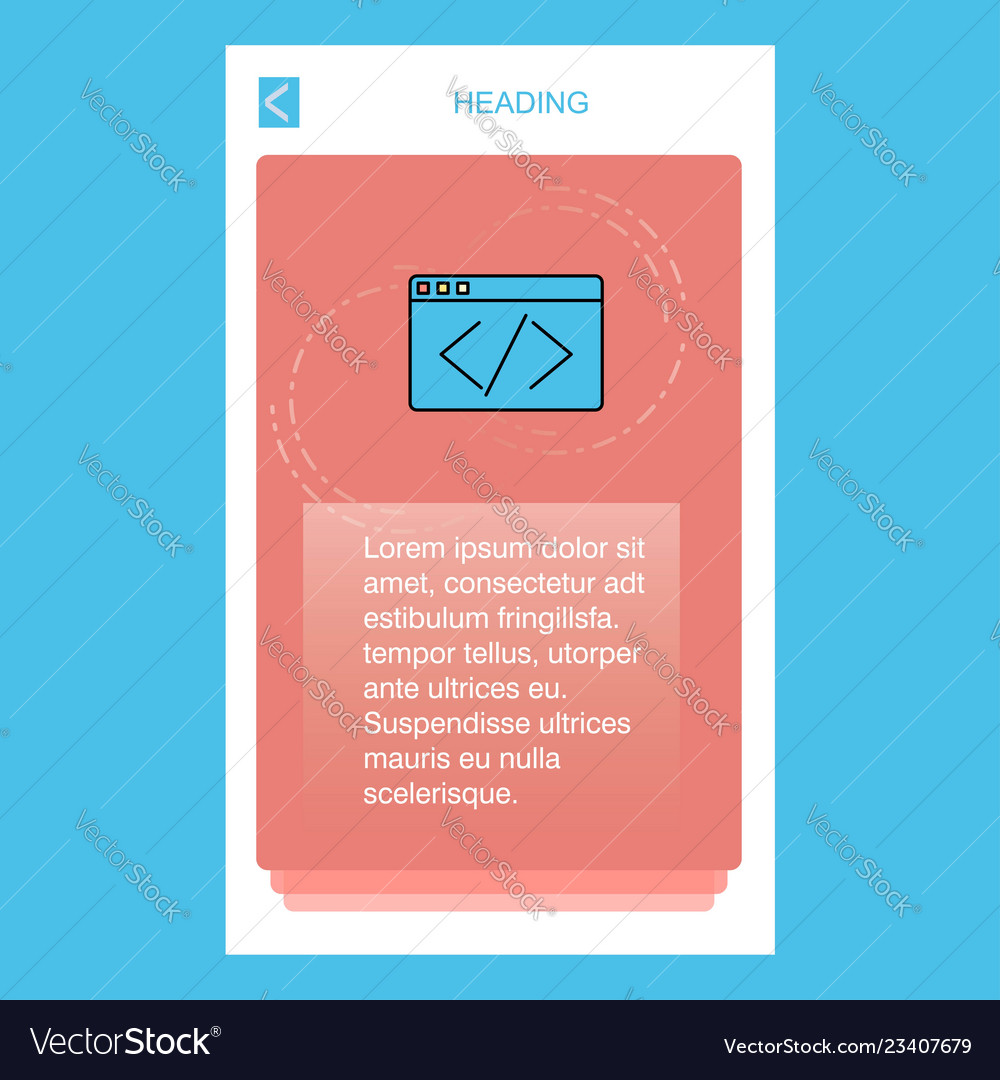 Code mobile vertical banner design vector image Code mobile vertical banner design