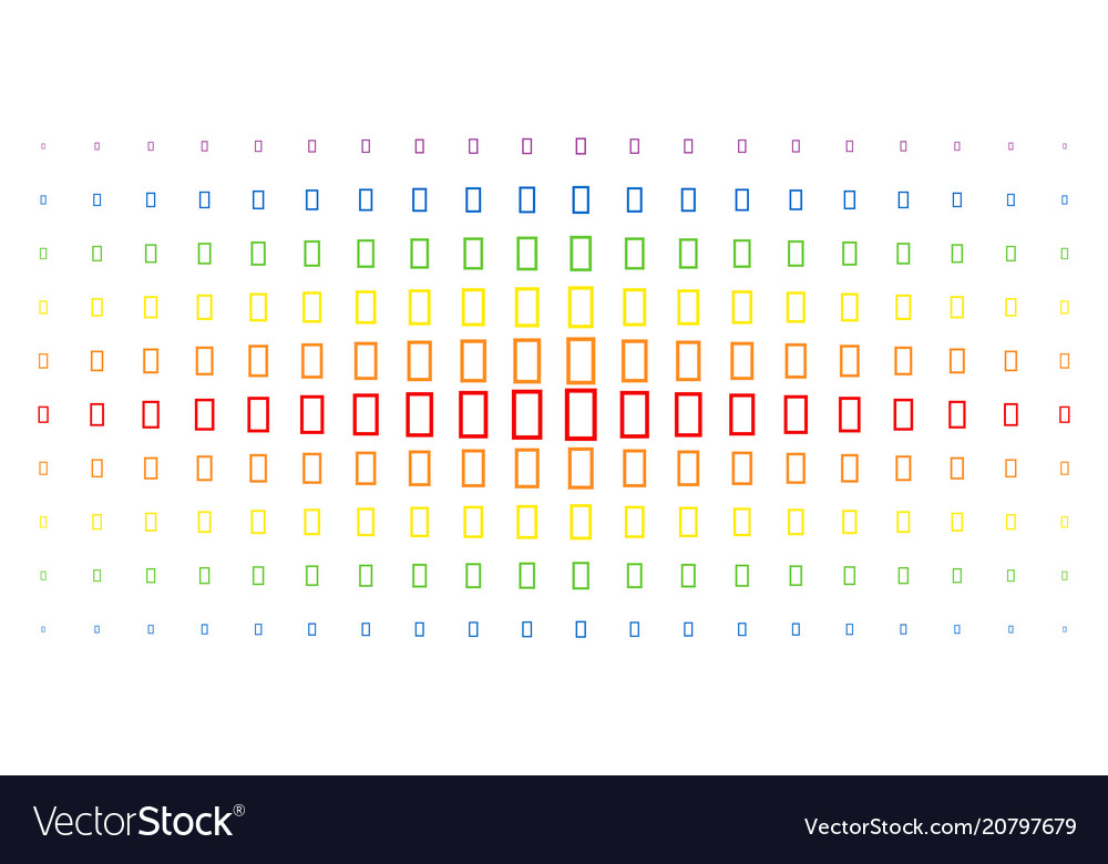 Contour rectangle spectrum halftone matrix