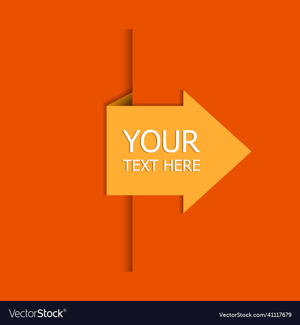 Design element bright paper arrow frame