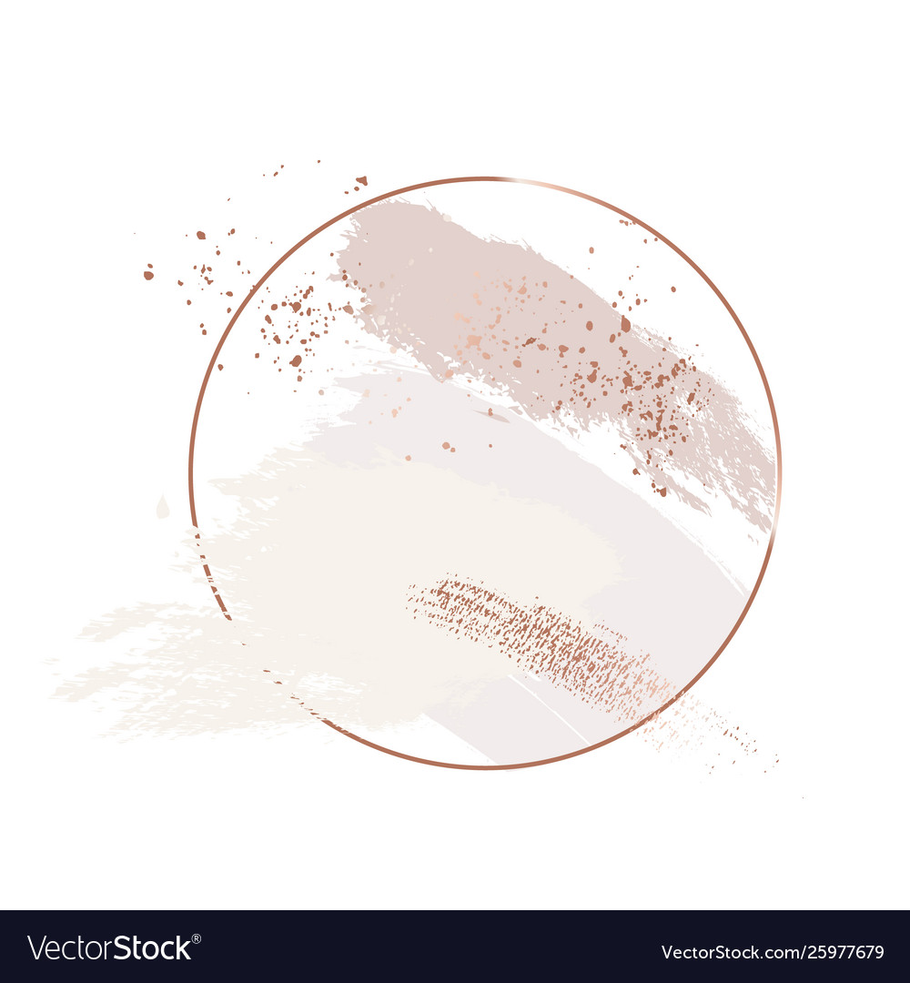 Dusty rose gold luxury decoration dynamic brush vector image Dusty rose gold luxury decoration dynamic brush