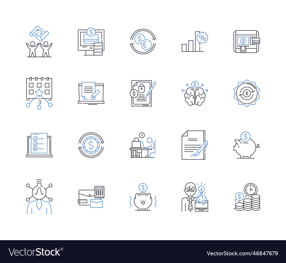 Energy Efficiency Line Icons Collection Royalty Free Vector 8422