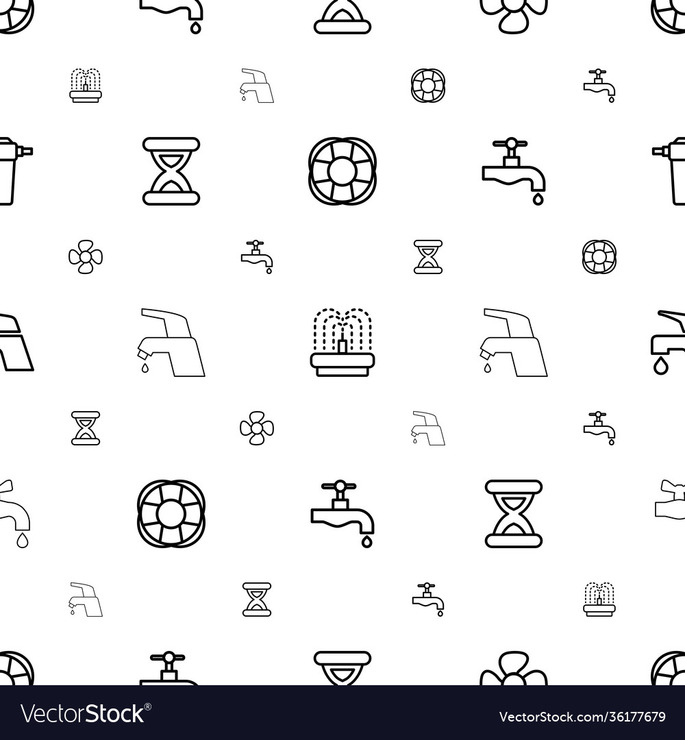 Flow icons pattern seamless white background