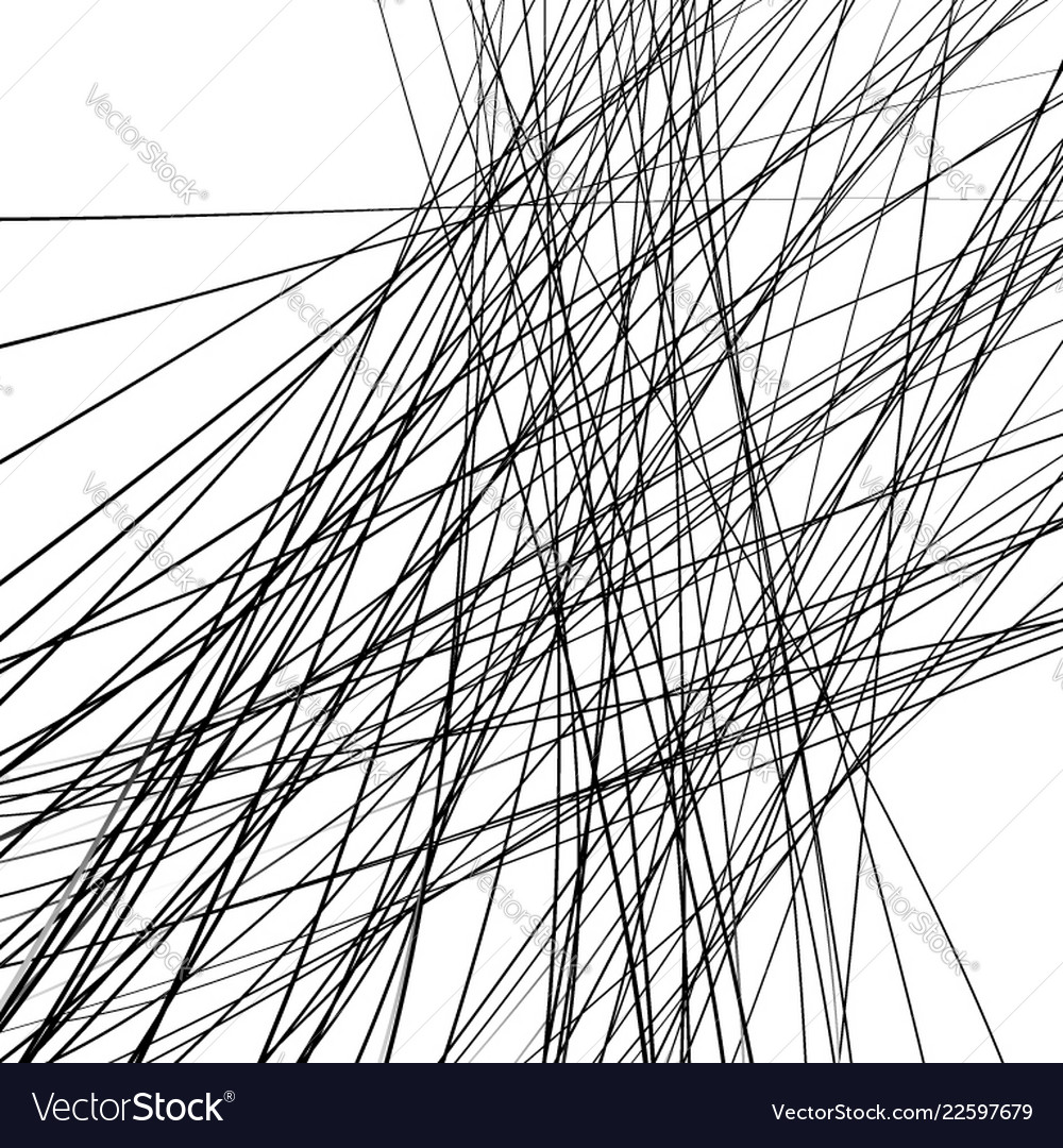 Geometric s with random edgy irregular lines vector image Geometric s with random edgy irregular lines
