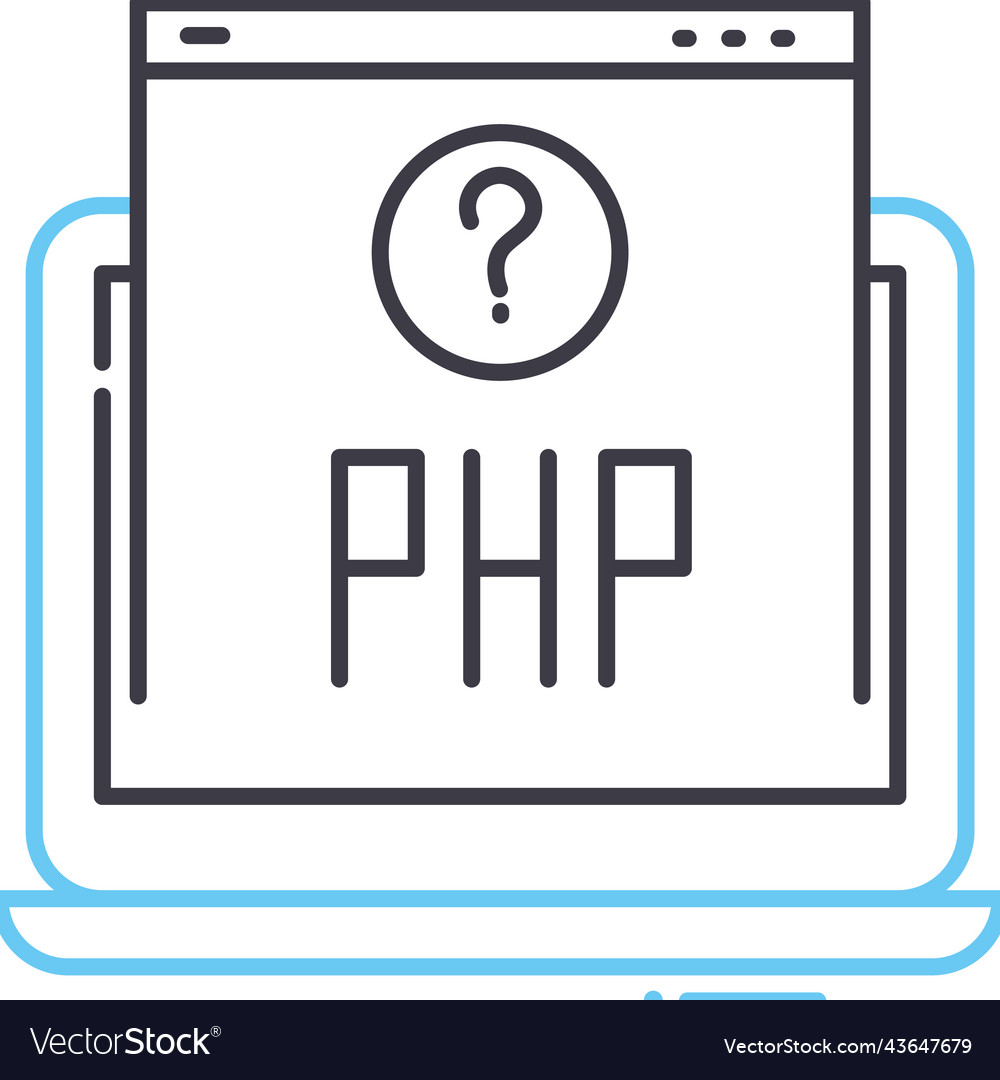 Php line icon outline symbol