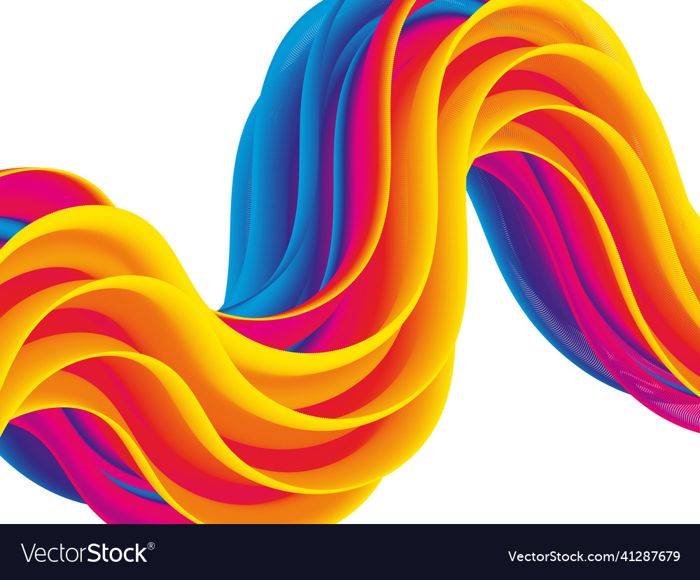 Realistic 3d wave abstract background layout Vector Image