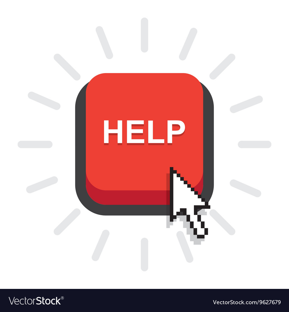 Red Help Button Icon