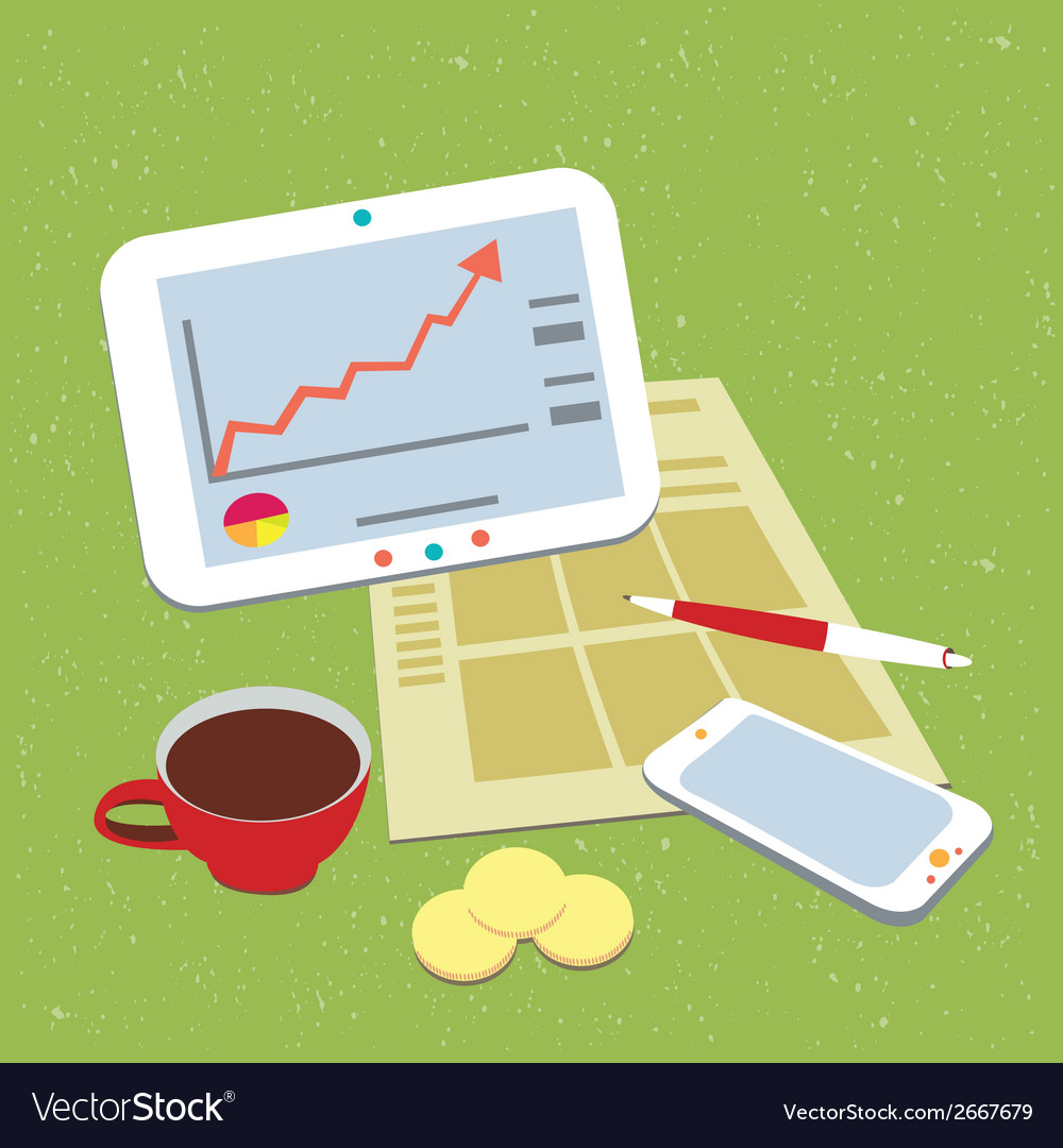 Tablet computer with statistics on the screen