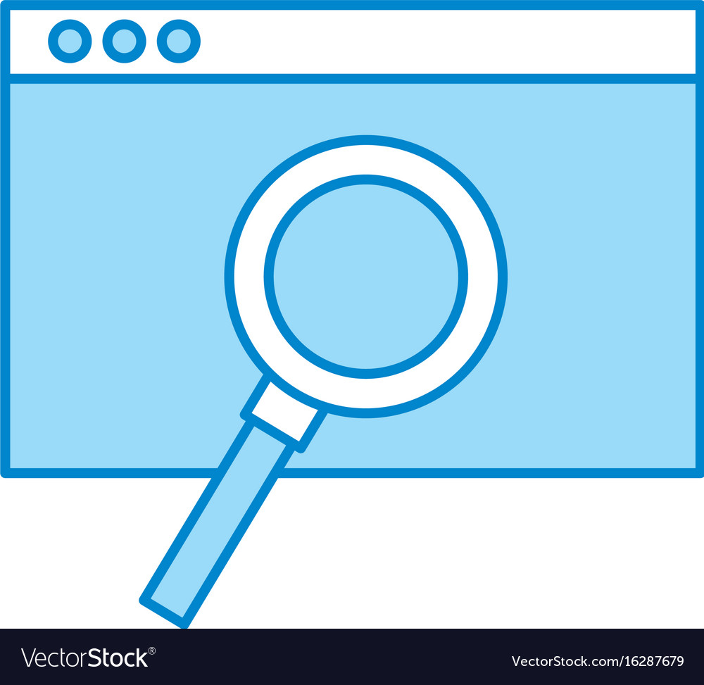 Template computer with magnifying glass