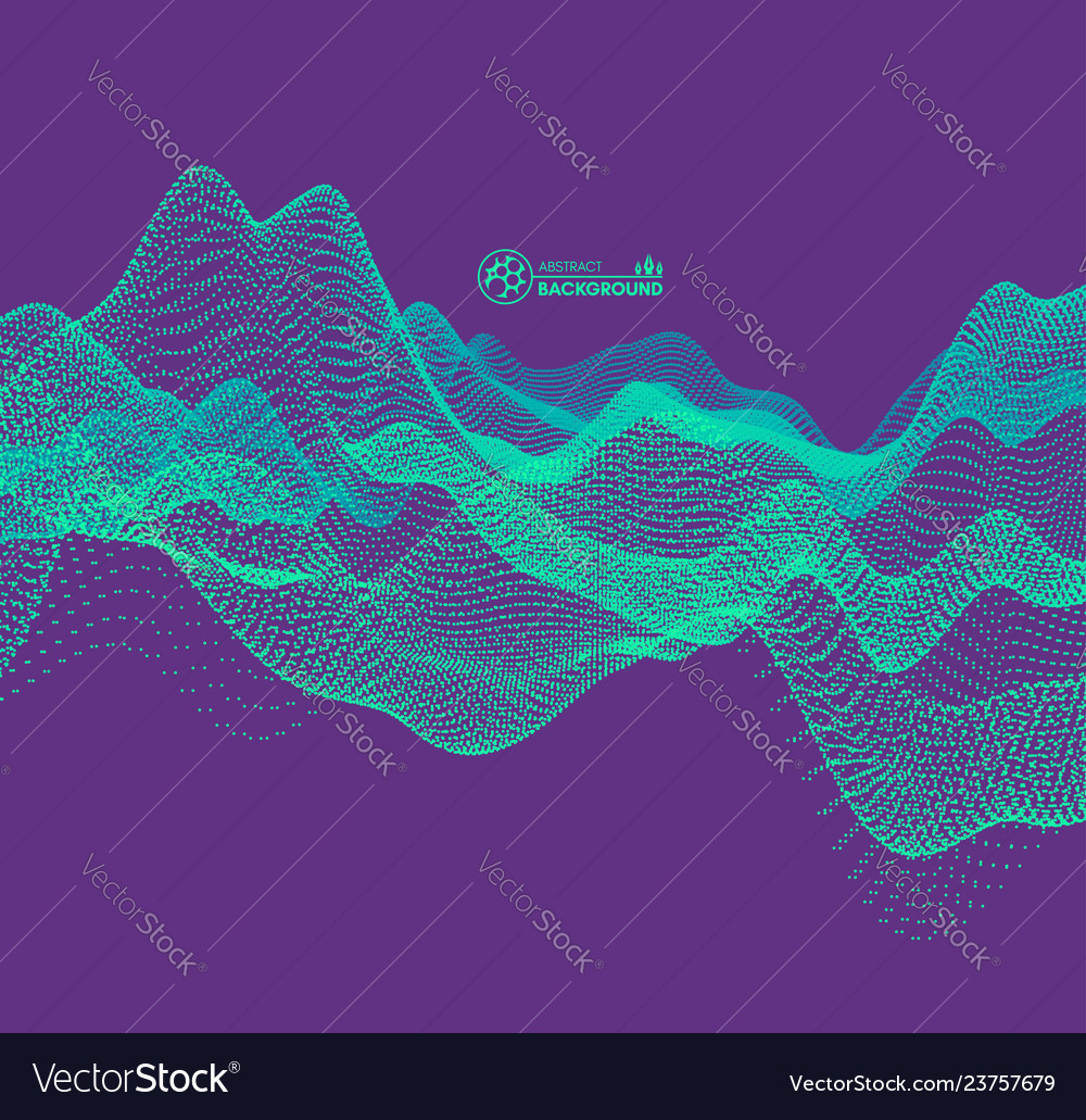 Wave background abstract 3d technology style Vector Image Wave background abstract 3d technology style