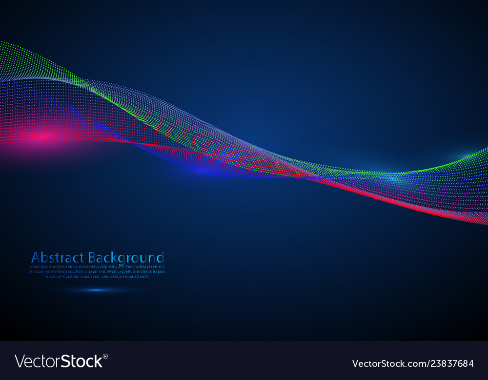 Abstract background flowing particle waves