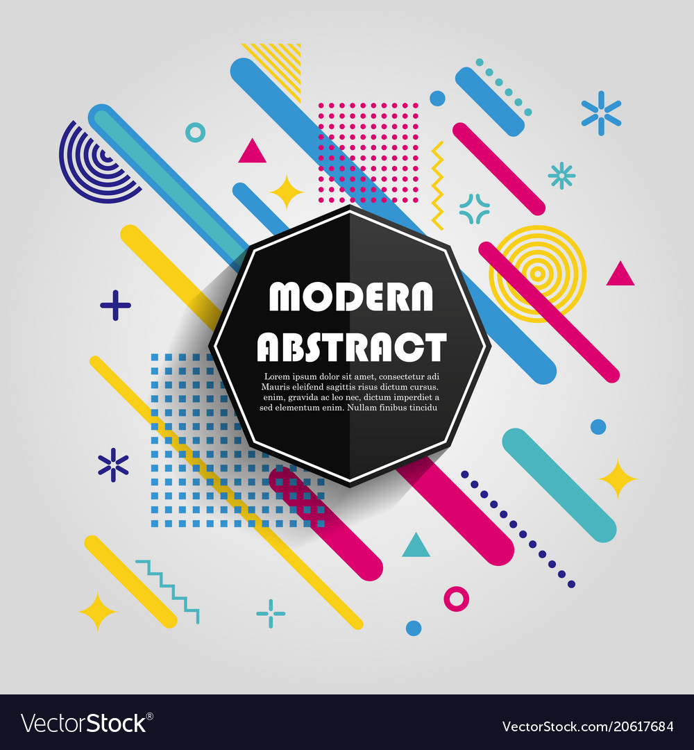 Abstract colorful geometric pattern design vector image Abstract colorful geometric pattern design