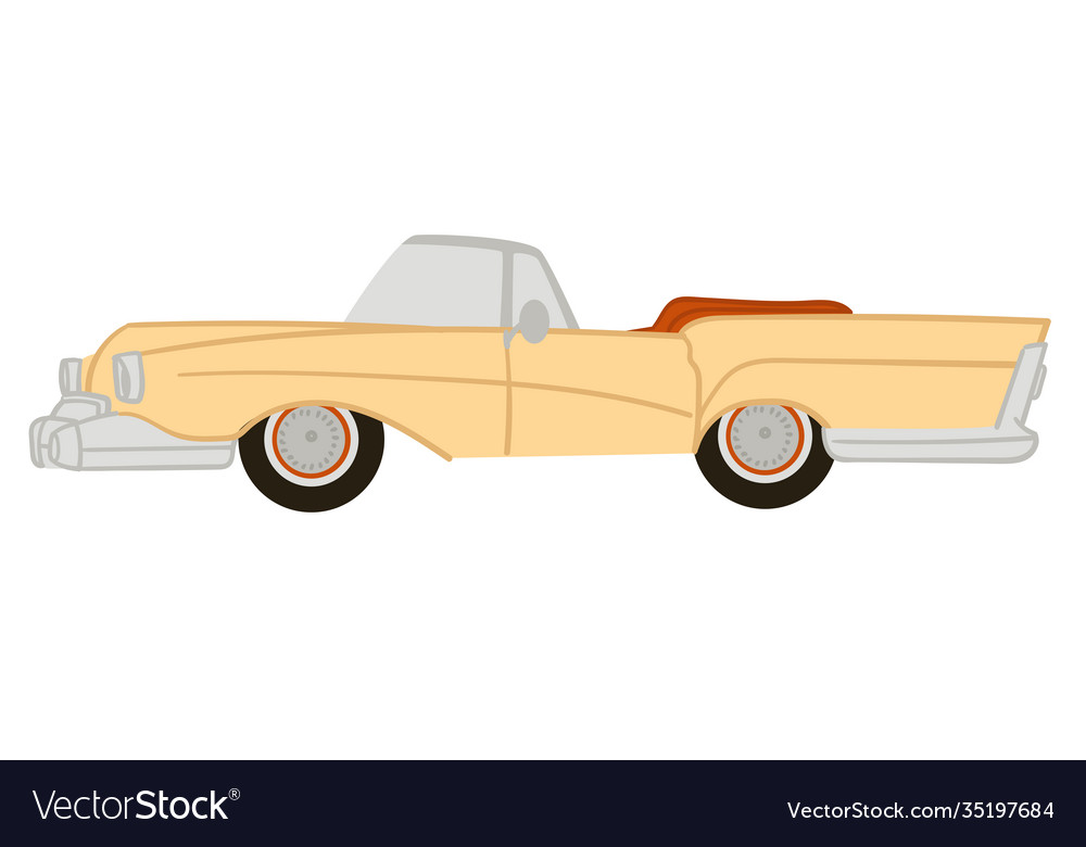 American vintage or retro car with no ro Vector Image