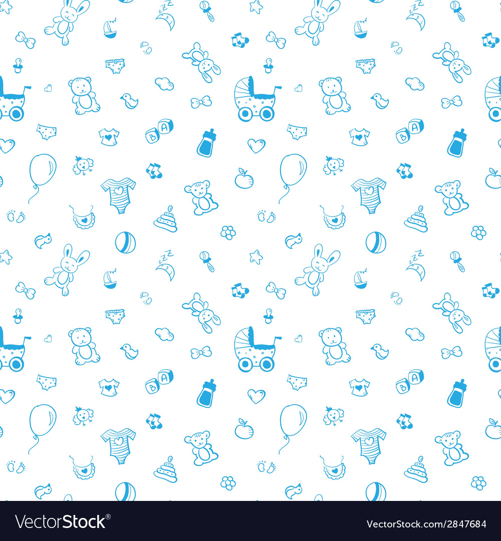 Baby seamless pattern Royalty Free Vector Image