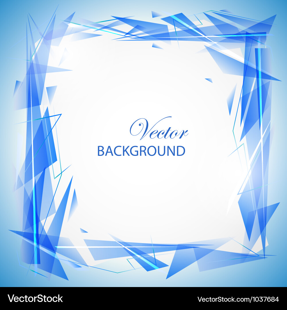 Blue abstract background with triangles Royalty Free Vector