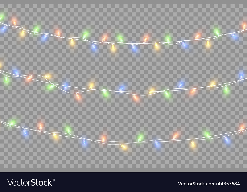 Weihnachtsbeleuchtung bunte Girlanden vector image Weihnachtsbeleuchtung bunte Girlanden