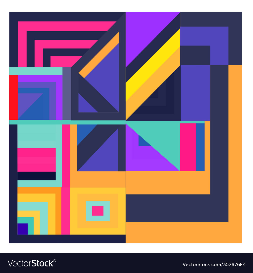 Colorful geometric and curve background pattern