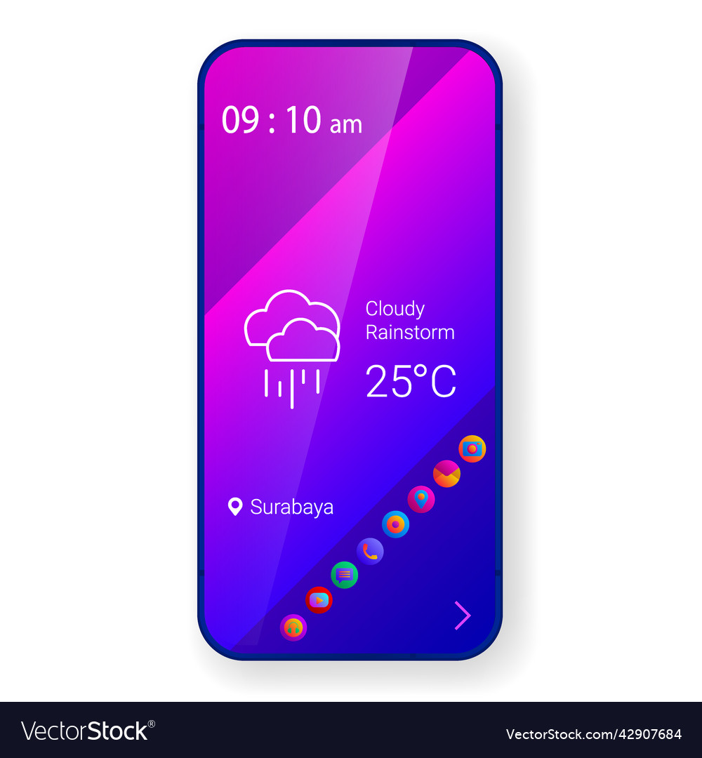 Custom home screen user interface mobile app
