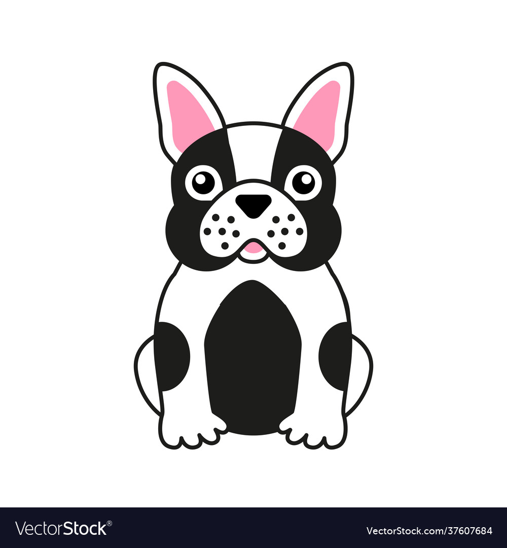 Cute french bulldog design for greeting card Vector Image Cute french bulldog design for greeting card Vector Image