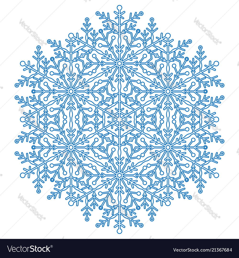 Elegant Round Snowflake