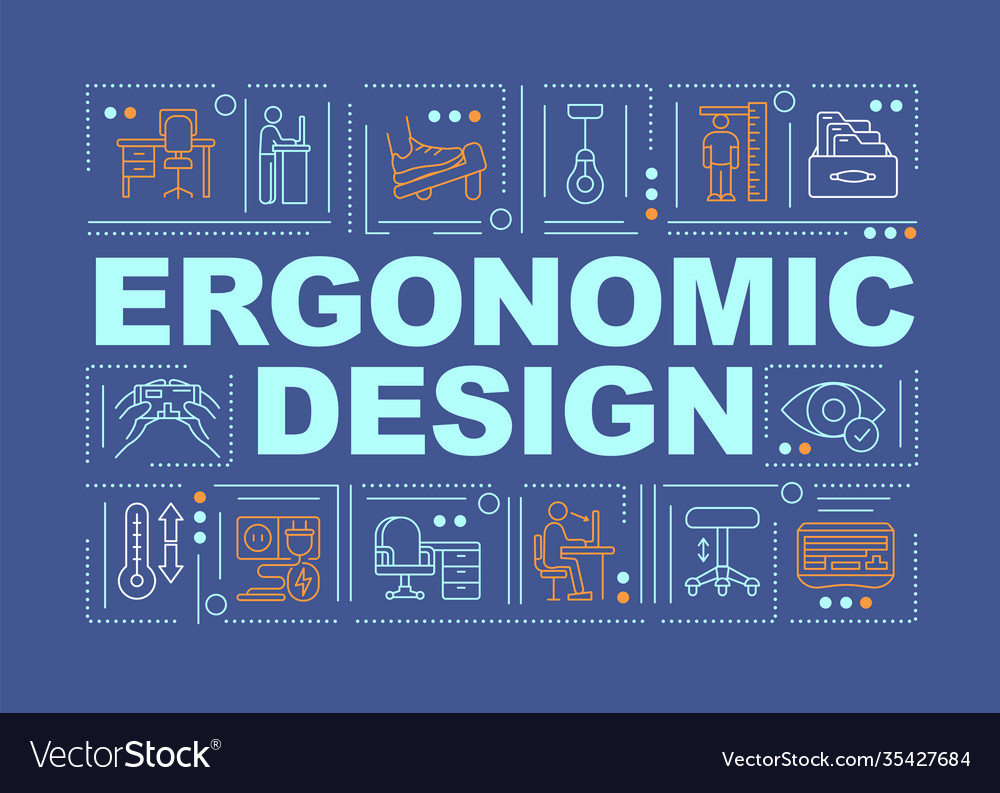 Ergonomic design word concepts banner