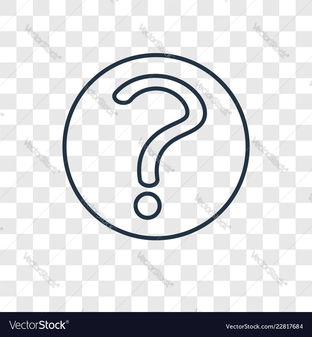 Help concept linear icon isolated on transparent vector image Help concept linear icon isolated on transparent