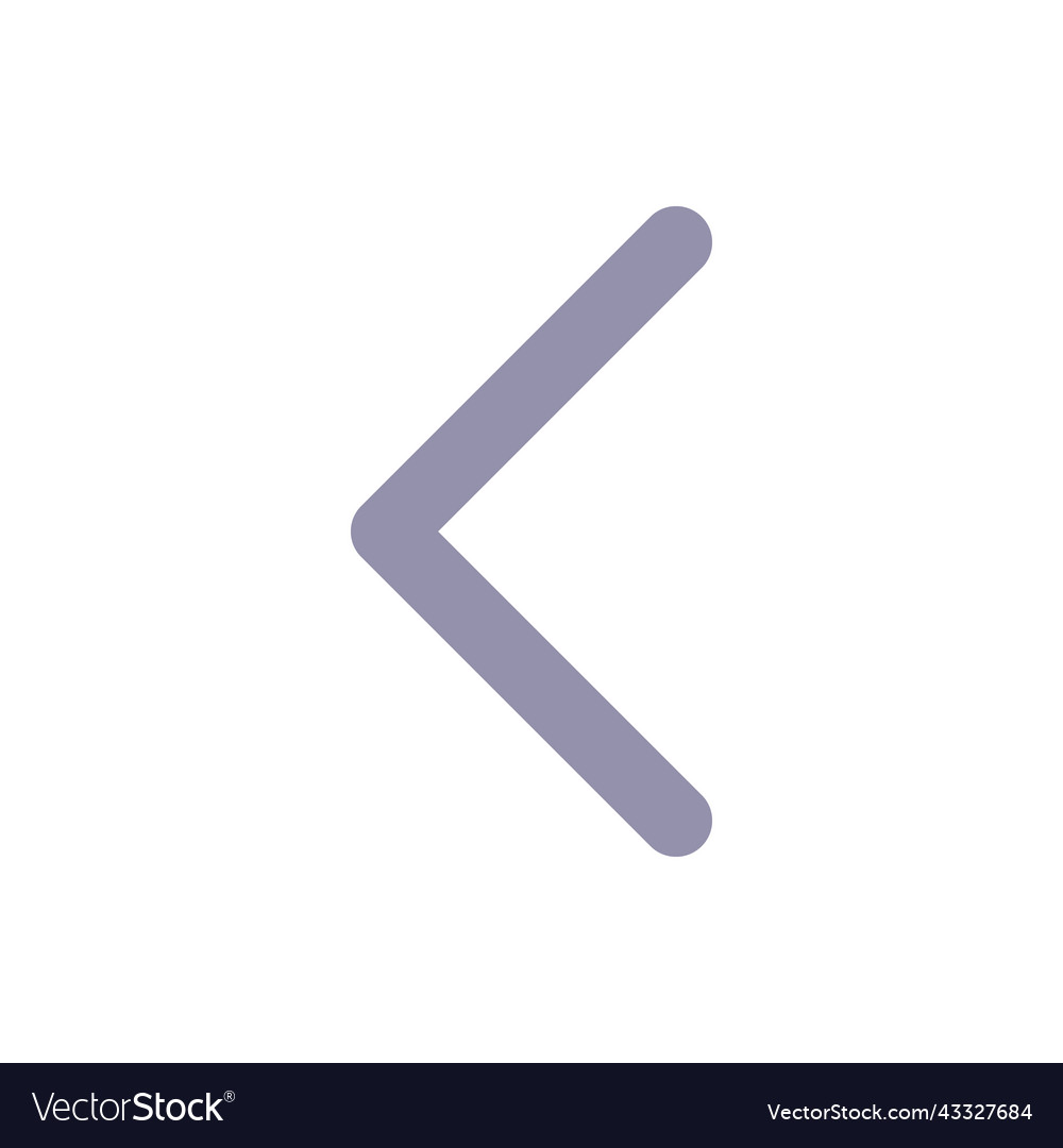 Left arrow flat color ui icon vector image Left arrow flat color ui icon