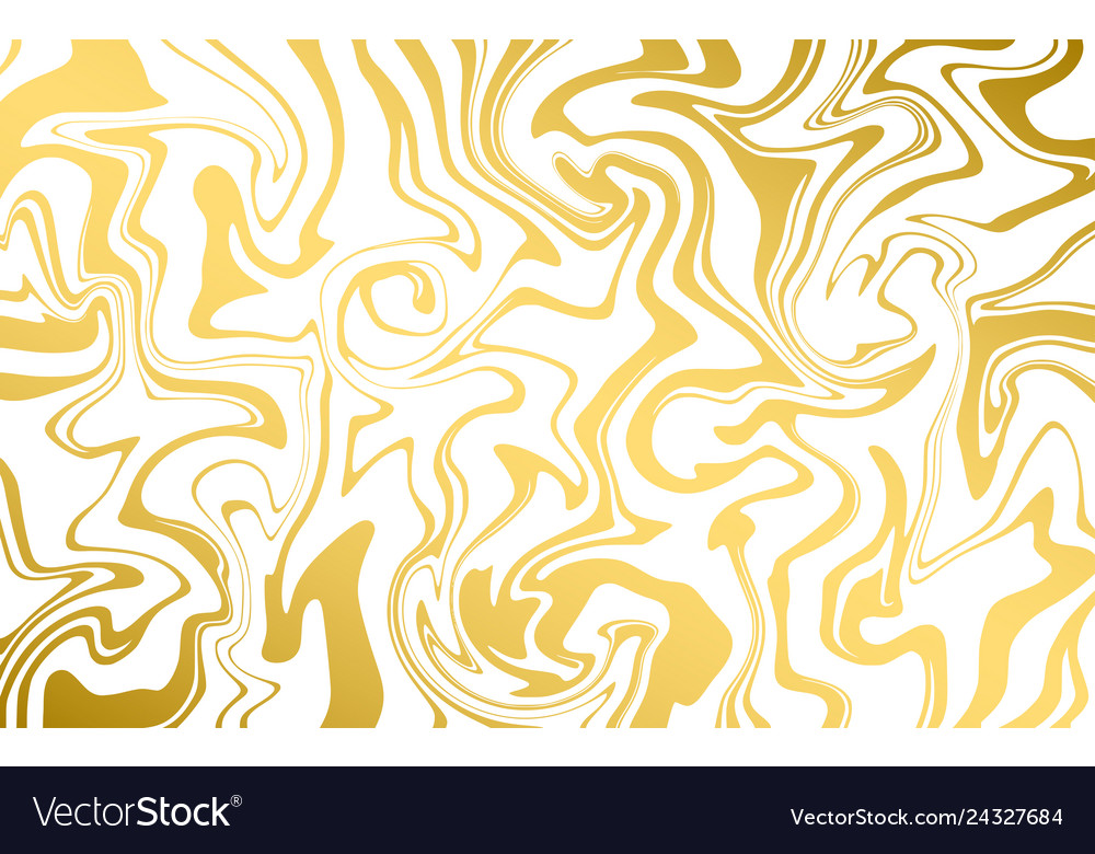 Marble texture dynamic liquid pattern in gold vector image Marble texture dynamic liquid pattern in gold