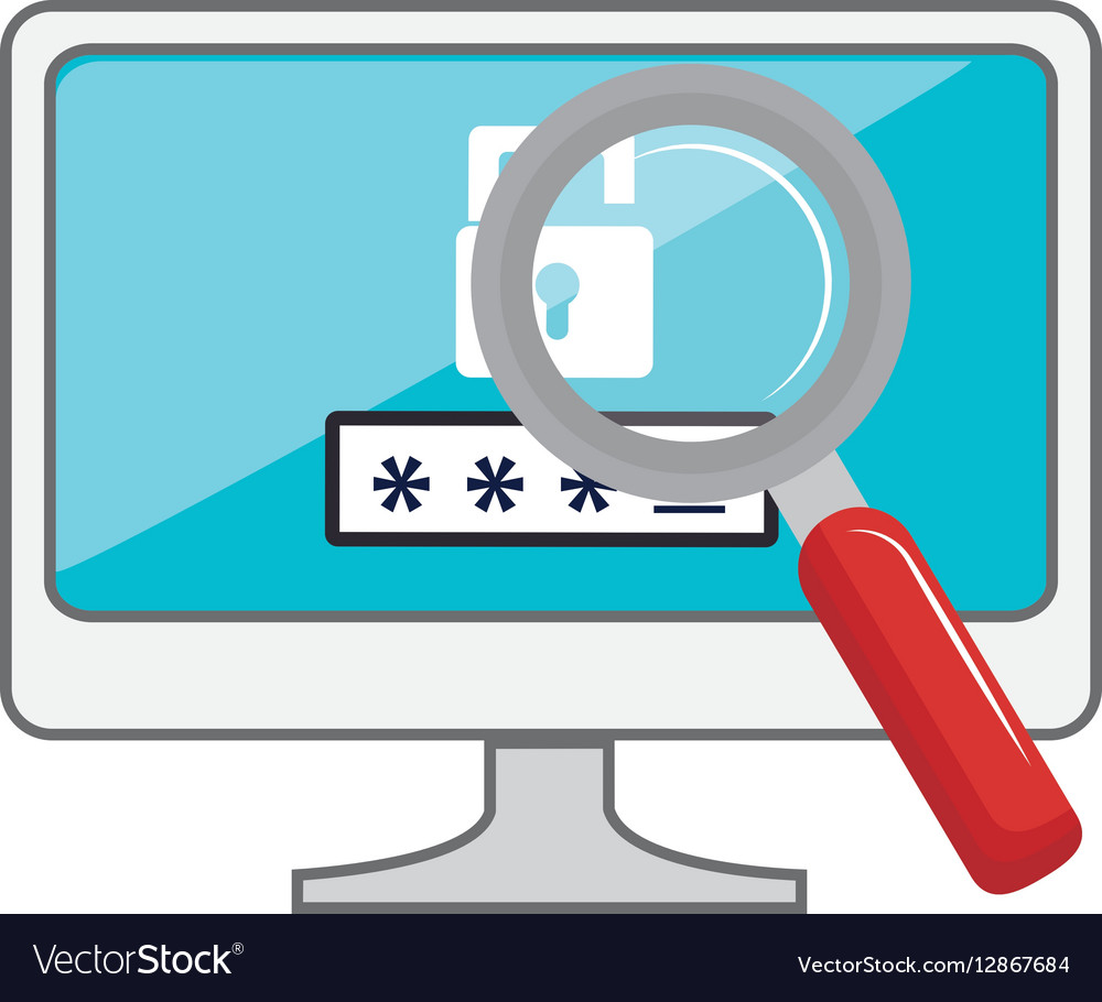 Monitor Desktop-Computer mit Sicherheitssystem